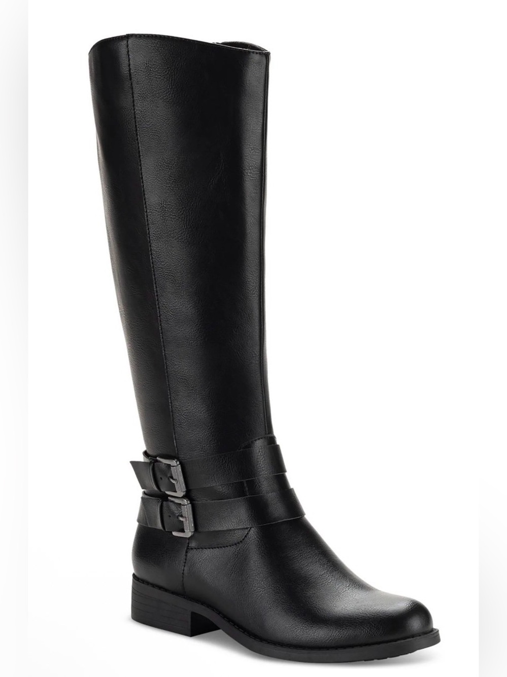 Style & Co Women’s Maliaa Buckled Tall Black Riding Boots - New - Size 7.5